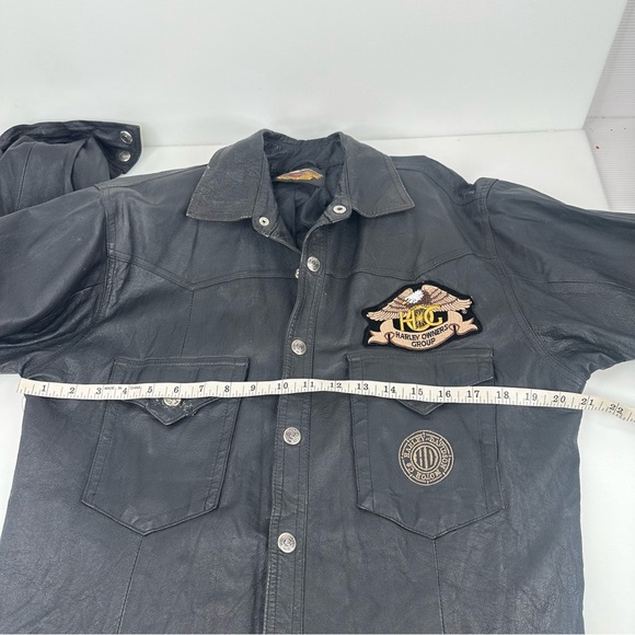 Harley Davidson Men’s Leather Ride with the wind Jacket Size M - Picture 11 of 12